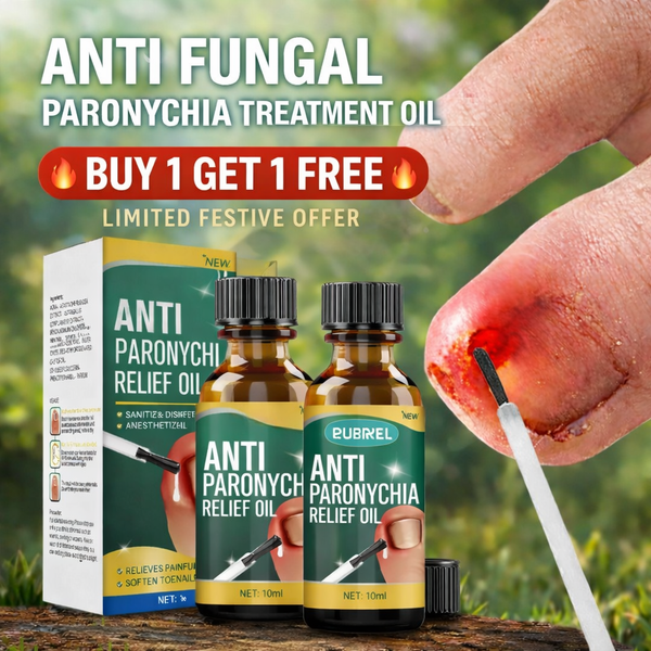 Anti-Paronychia Relief Oil, Professional Nail Repair Serum - 10ML, Natural, Fungal Damaged Nails, Strong, Supple & Shaped (BUY 1 GET 1 FREE)
